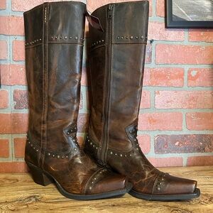 NWT Ariat Women’s Marvel Brown Leather Cowboy Boots Size 7.5 10016334